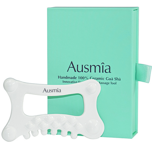 Ausmia Ceramic Gua Sha - Handmade 100% Ceramic Massage Tool For Face & Body